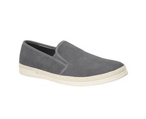 Route 21 Mens Faux Suede Twin Gusset Casual Shoe (Grey) - DF1624