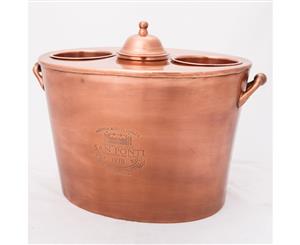 SAN PONTI Hand Engraved 2 Bottle Wine Cooler - Copper