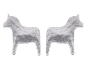 Short Story Horse Earrings - Silver