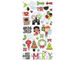 Simple Stories - Say Cheese Christmas Chipboard Stickers 6 inchX12 inch