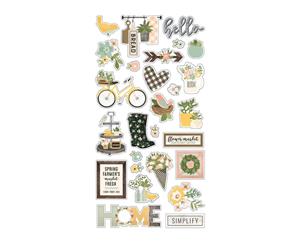 Simple Stories - Spring Farmhouse Chipboard Stickers 6X12in