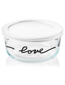 Simply Store 'Love' Round Container with White Lid 4 Cup