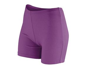 Spiro Womens/Ladies Impact Softex Quick Dry Shorts (Grape) - PC2624