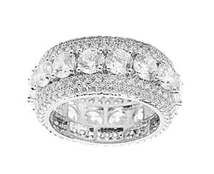 Sterling 925er Silber Micro Pave Ring - BRIM - Silver