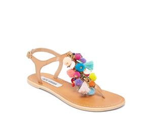 Steve Madden Womens Circus Leather Split Toe Casual Slingback Sandals