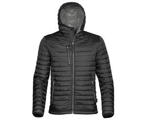 Stormtech Mens Gravity Hooded Thermal Winter Jacket (Durable Water Resistant) (Black/Charcoal) - BC3064