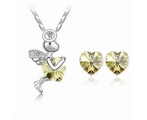 Swarovski Crystal Elements Necklace - Maisie Angel Fairy - Various Colours - Gift Idea - Yellow Citrine Gift Set