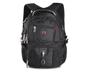 Swisswin Swiss waterproof 15.6" laptop Backpack School backpack Travel Backpack SW8112 Black