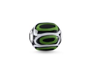 THOMAS SABO Bead &quotGlass Bead Green Black White"