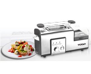 TODO 1250W Breakfast Master Toaster Egg Cooker Poacher Bacon Fryer All In One