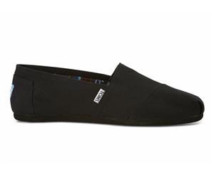 TOMS Men's Classic Canvas Espadrilles Alpargata Slip On Shoes - Black On Black