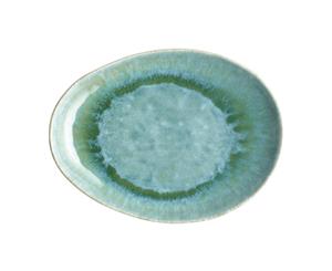 Tablekraft Vilamoura Reactive Oval Plate Verde 200mm x 270mm