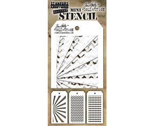 Tim Holtz - Mini Layered Stencil Set 3 pack Set #42