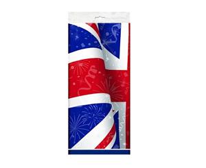 Unique Party Best Of British Union Jack Rectangular Plastic Table Cover (Red/White/Blue) - SG14374