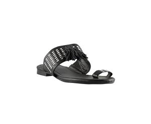 Womens Capture Scarlett Sandal Flat Black/White