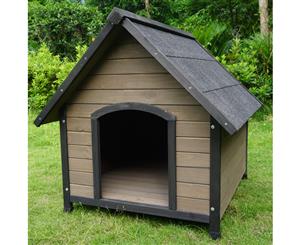 Wooden Pet Dog Kennel Timber House Cabin Wood Log Box 101Cm