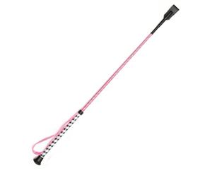 Zilco Whip Crop Glitter Closed Flapper Soft Wrist Loop Pony Club 60Cm Pink - Pink