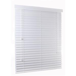 Zone Interiors 63mm Basswood Shutterview Venetian Blind - 600mm x 2100mm Vivid White