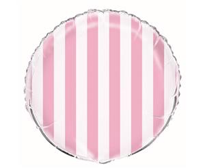 stripes Lovely Pink 45cm Foil Balloons - Packaged