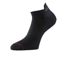 1000 Mile Tactel Trainer Liner Women's Sports Socks Double Layer - Black - Small