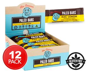 12 x Blue Dinosaur Paleo Bars Mac' Lemon 45g