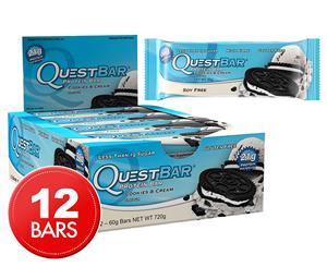 12 x Quest Protein Bars Cookies & Cream 60g