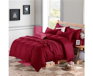 1200TC Egyptian Cotton King Bed Sheet Set - Red