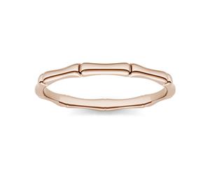 14K Rose Gold Bamboo Stackable Ring