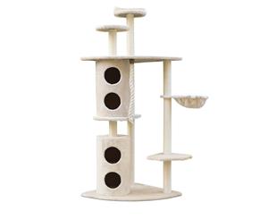 170cm Multi Level Cat Scratcher Scratching Post Tree Tower Furniture- Beige