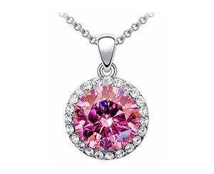 18K White Gold Plated Diana Necklace (Purple)