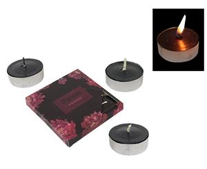 1pce 9 Pack of Opium Scented Black Tealight Candles in Gift Box - Black