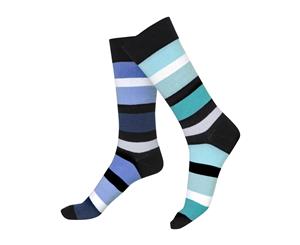 2 pairs - Oddzeez Fun Odd Socks - Combed Cotton - 'On Blueberry Hill'