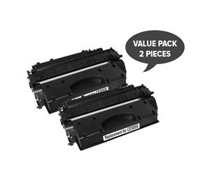 2 x CE505X HP #05X Cart 319ii Black Premium Generic Toner