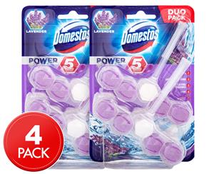 2 x Domestos Power 5 Toilet Rim Block Duo Pack Lavender 55g