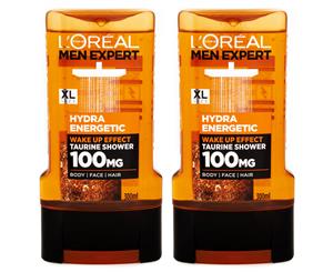 2 x L'Oreal Men Expert Shower Gel Hydra Energetic 300mL