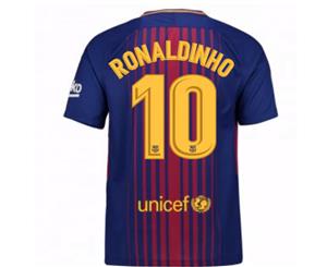 2017-2018 Barcelona Home Shirt (Ronaldinho 10)