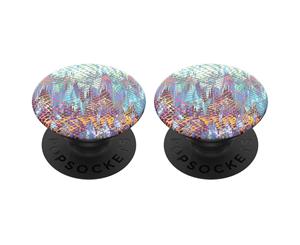 2x PopSockets Universal Swappable PopGrip Holder/Stand w/Base Chimera for Phones