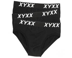 3 Pack XYXX Underwear Mens Briefs Undies Jocks S M L XL XXL - Black Brief