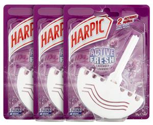 3 x Harpic Active Fresh Rim Block Lavender 38g