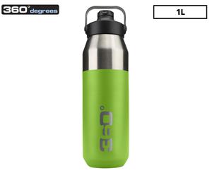 360 Degrees Sip Cap Vacuum Insulated Bottle 1L - Bright Green