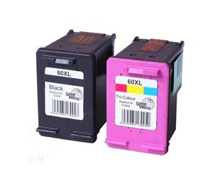 60XL Remanufactured Inkjet Cartridge Set #1 2 Cartridges