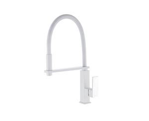 AGUZZO MILANO Kitchen Mixer Tap - Chrome and White Finish