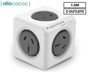 Allocacoc 5-Outlet 1.5m Original Extended PowerCube - Grey