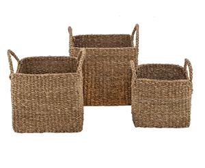 Amalfi 3Pc Andulo Seagrass Multifunctional Organiser Storage Basket Set