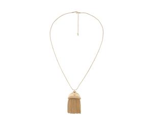 Amber Rose Half Moon Tassel Pendant Gold