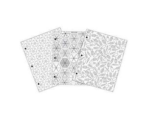 American Crafts - Creative Zen Colouring Folders 9.6 Inch X14 Inch 3 Pack Summer