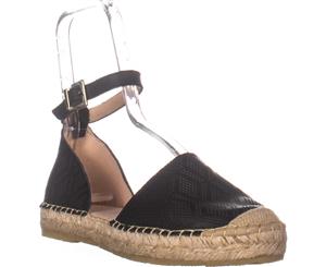 Andre Assous Ingrid Ankle Strap Flats Black Perf