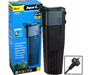 Aqua One Maxi 102F Internal Fish Tank Aquarium Water Power Filter Spray Bar