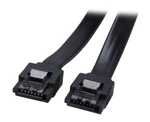 Astrotek SATA 3.0 Data Cable 30cm 7 pins Straight to 7 pins Straight with Latch Black Nylon Jacket 26AWG