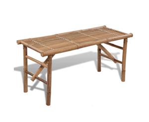 Bamboo Folding Bench Outdoor Garden Patio Park Furniture Seat Chair